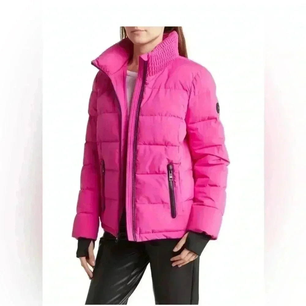 Stand-Away Collar Short Puffer Jacket -MICHAEL KORS